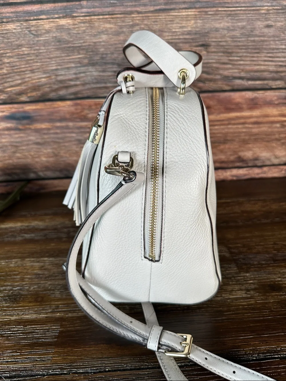 Kate Spade New York Atwood Place Bayley satchel in light grey!